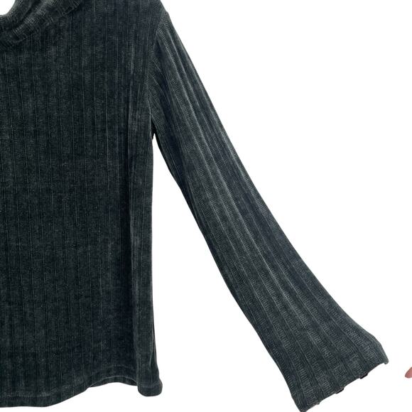 Dress Forum Los Angeles Women Cowl Neck Sweater Small Velour Ribbed Cozy Earthy - Picture 2 of 4
